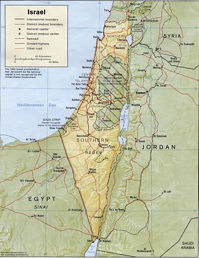 Übersichtskarte Israel (Mausklick für große Ansicht)