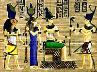 Aquarell auf Papyrus